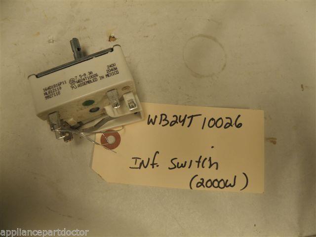 STOVE WB24T10026 2000W INF CONTROL SWITCH USED PART ASSEMBLY STOVE WB24T10026 2000W INF CONTROL SWITCH USED PART ASSEMBLY
